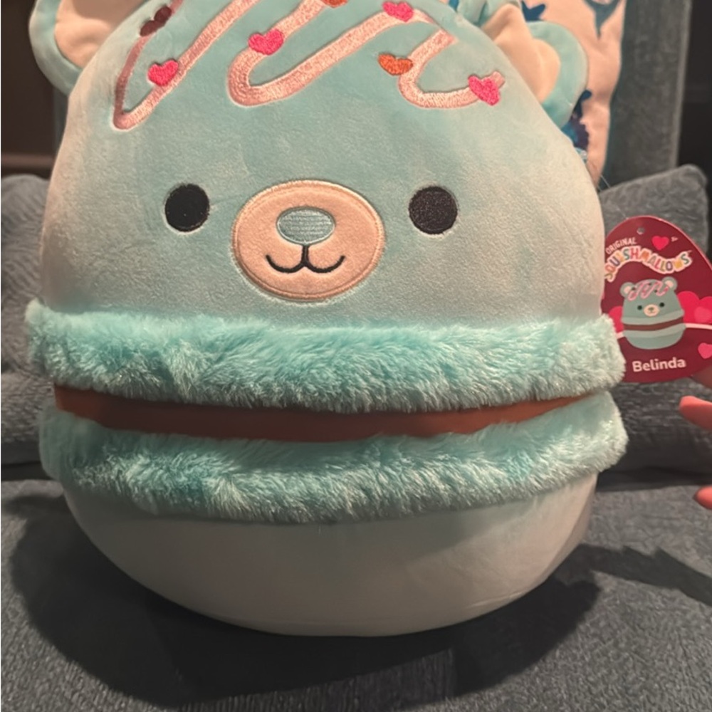 Squishmallow Belinda the Bear Macaron – Blue Plush w/ Tag
